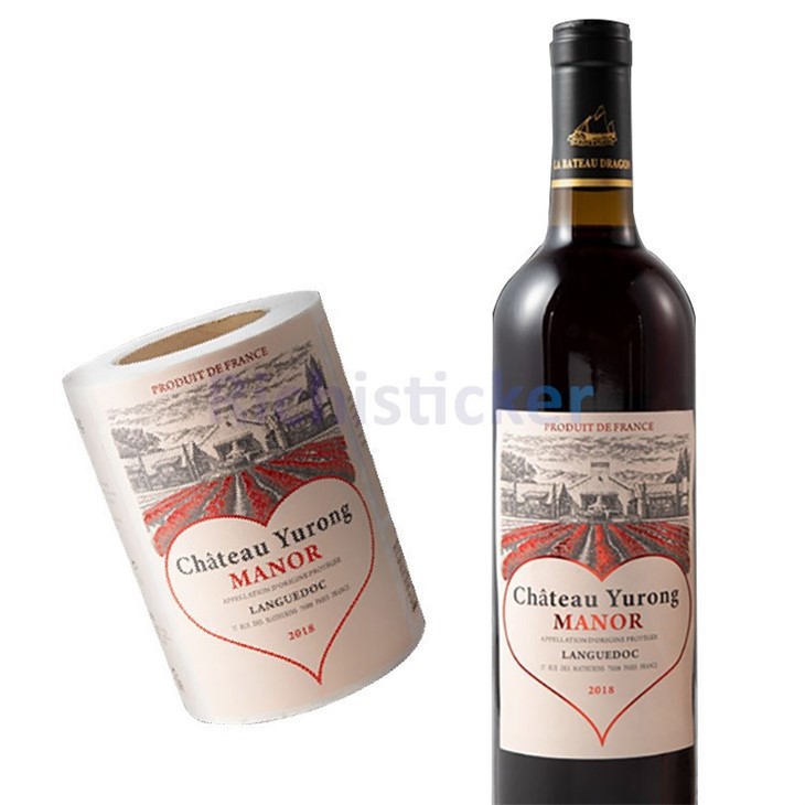 UV Bronzing Stickers Vinyl Wine Bottle Label